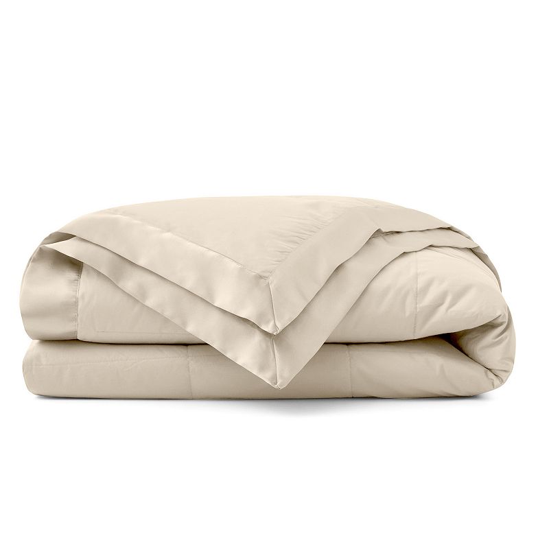 Unikome Oversized Lightweight Down Blanket with Satin Trim - 75% Down Fill