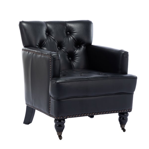 PU Leather Club Chair， Single Sofa Chair for Living Room