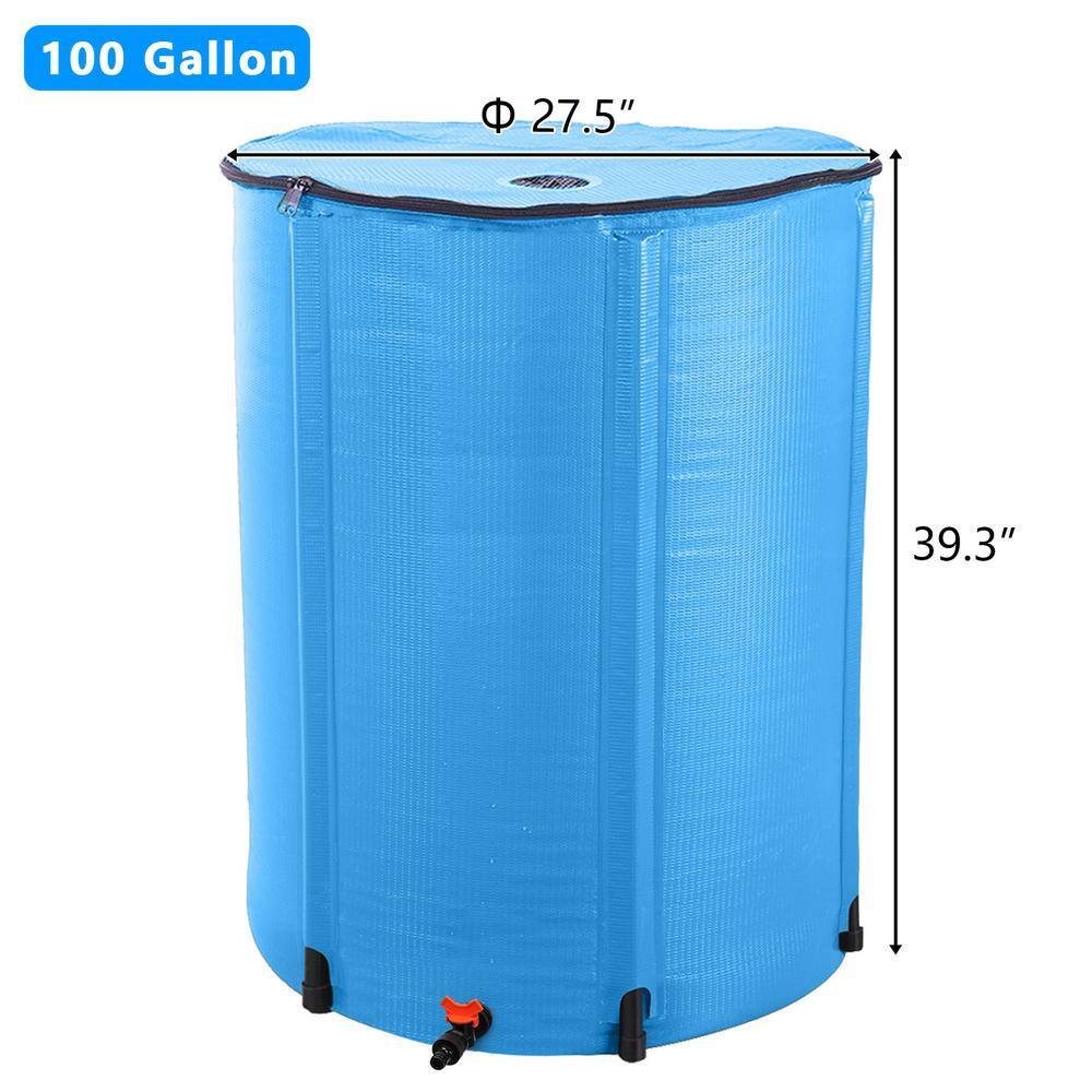 Karl home 100 gal. Blue PVC Rainwater Barrel 729565983725