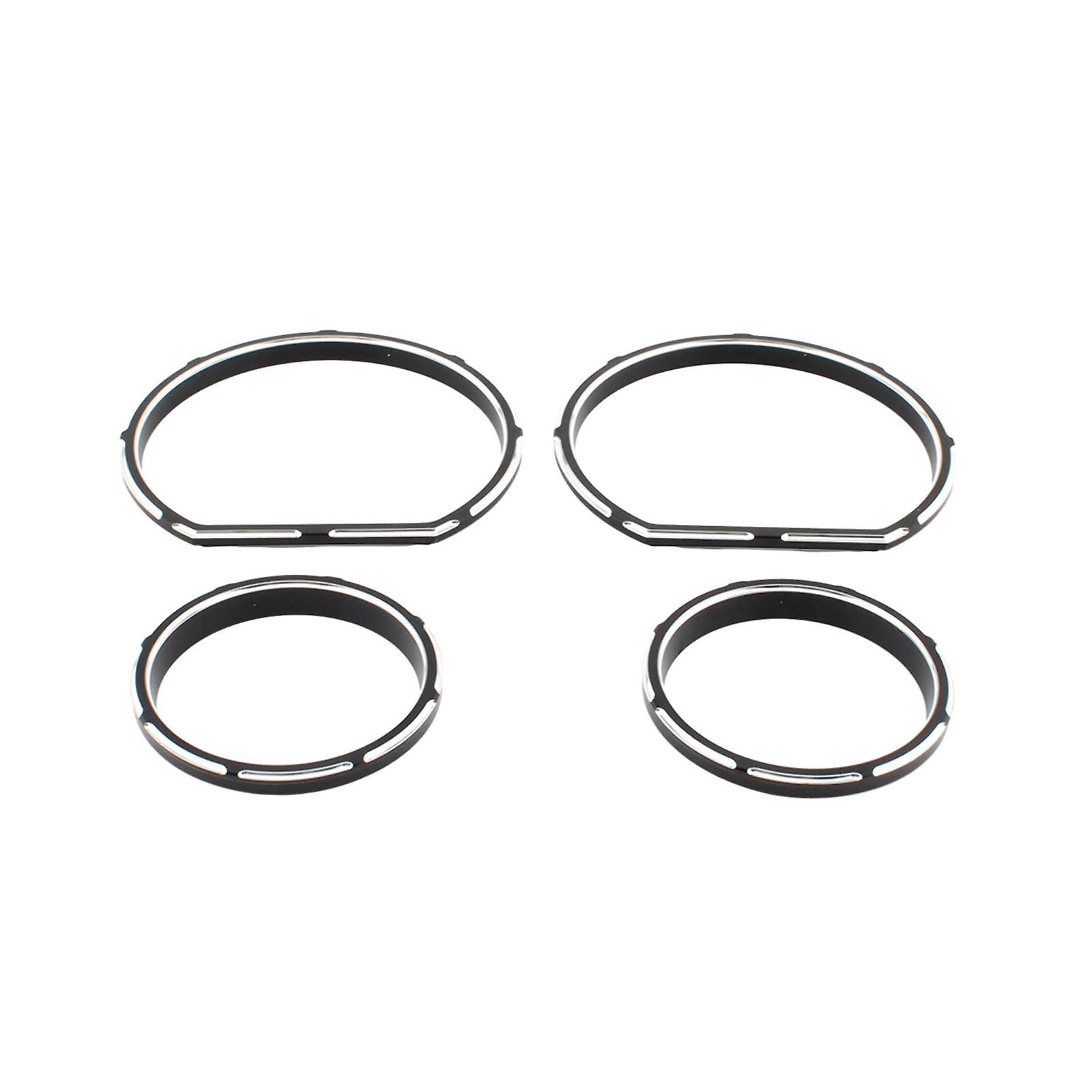 4pcs Motorcycle Instrument Board Gauge Bezel Set For Street Glide 2014-2013 Black White