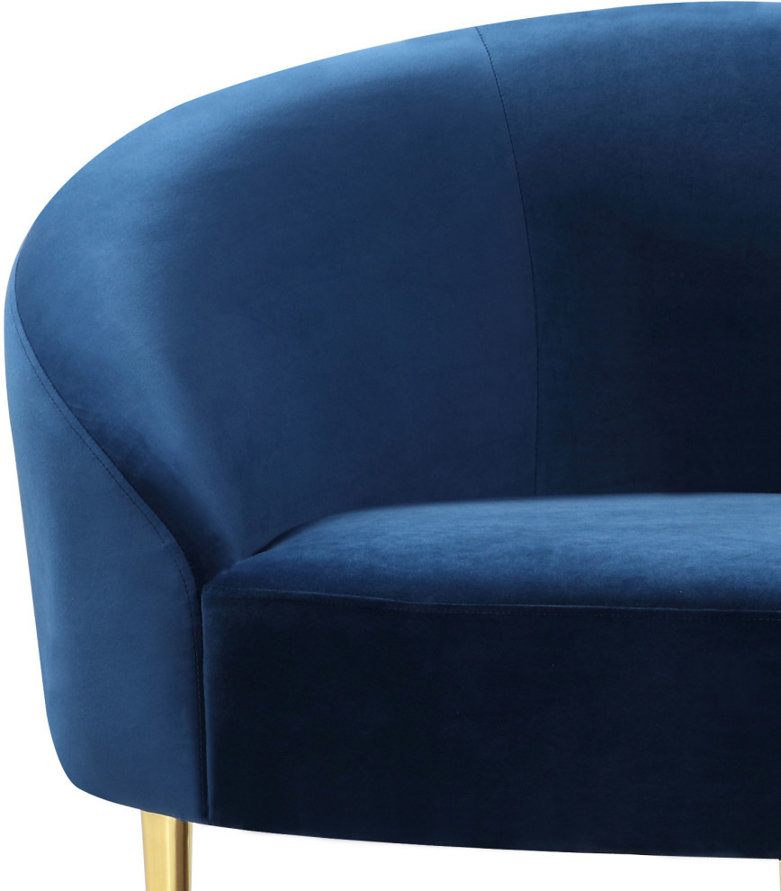 Ritz Camel Velvet Chair   Midcentury   Sofas   by Meridian Furniture  Houzz