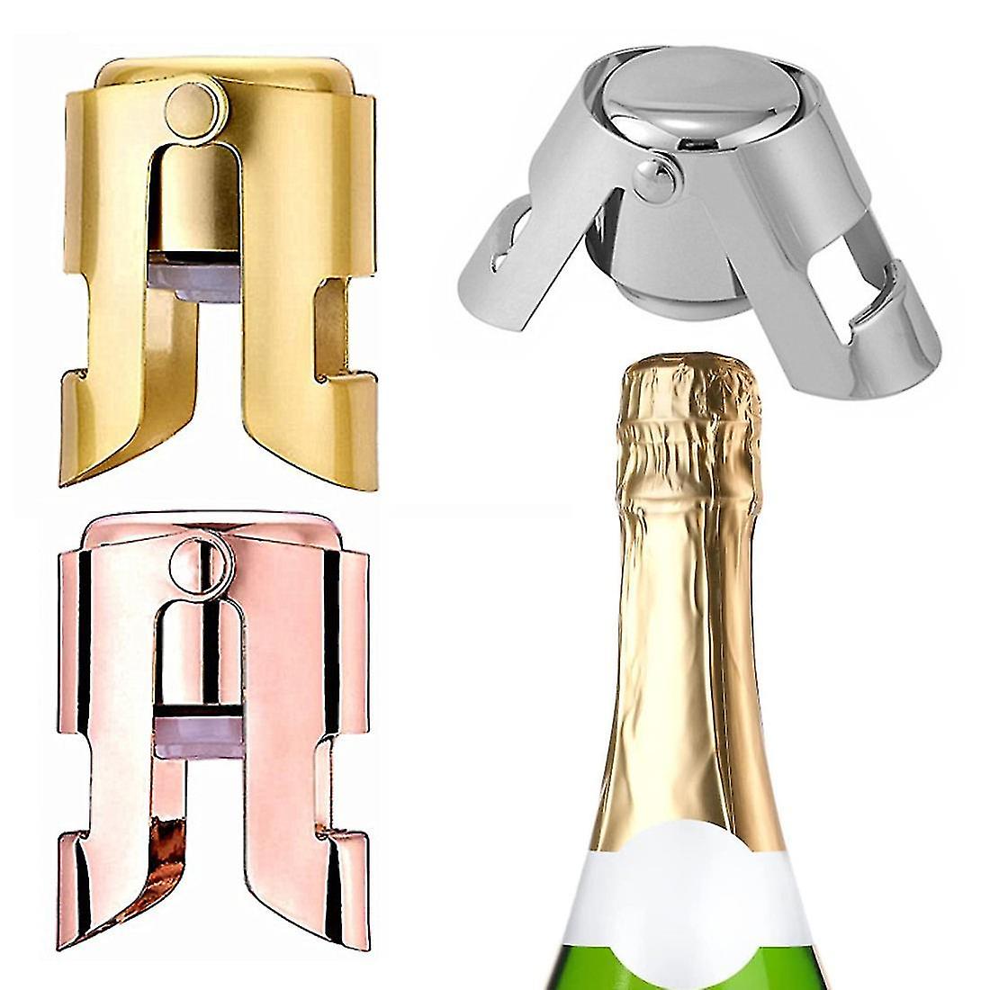 Champagne Stopper， Stainless Steel Vacuum Wine Stopper， Leak-proof Wine Bottle Stopper For Sparkling