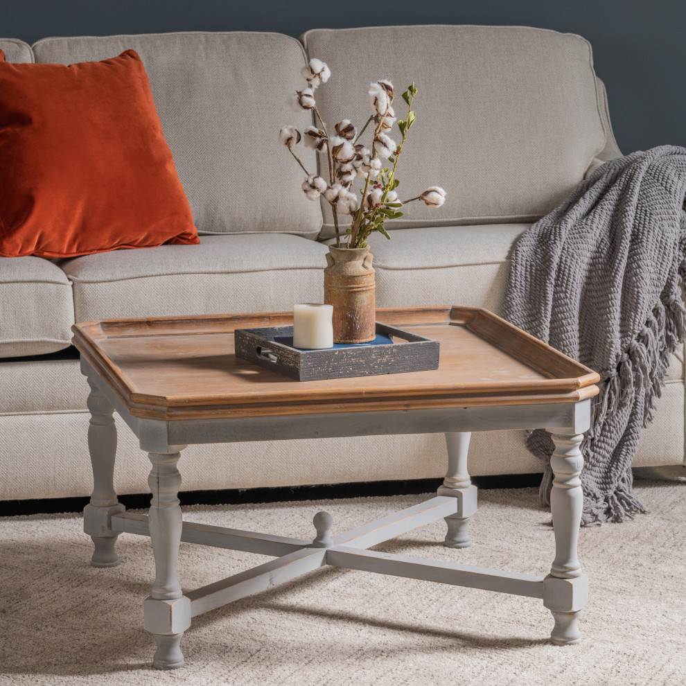 Alyson Gray Wooden Coffee Table   French Country   Coffee Tables   by Crestview Collection  Houzz