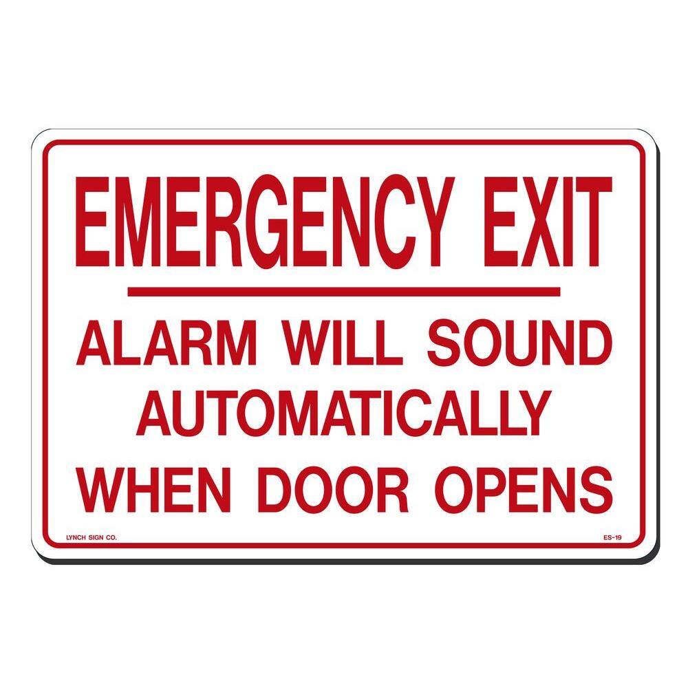 Lynch Sign 14 in. x 10 in. Emergency Exit Sign Printed on More Durable Thicker Longer Lasting Styrene Plastic ES-19