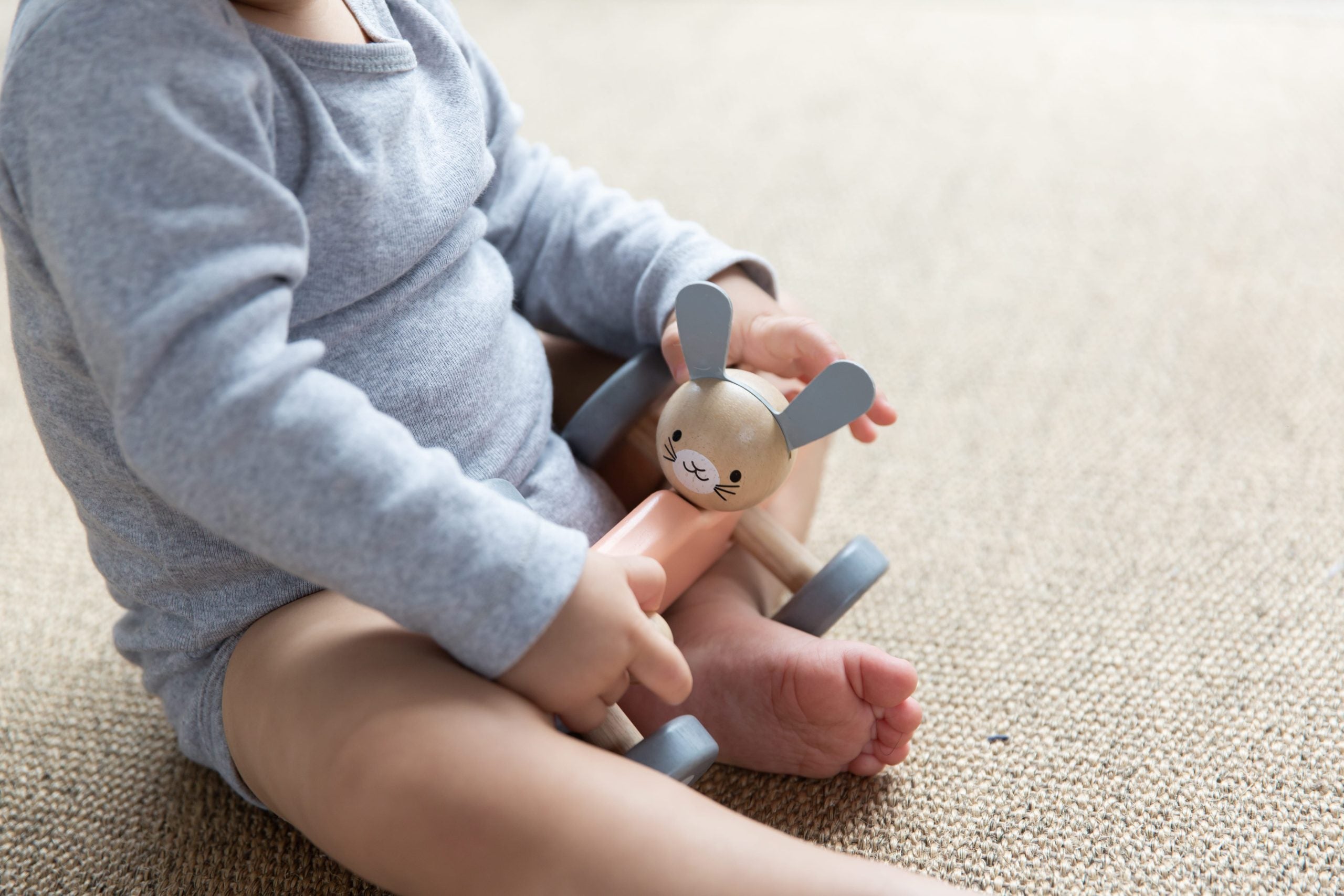 Wooden Bunny Racing Car