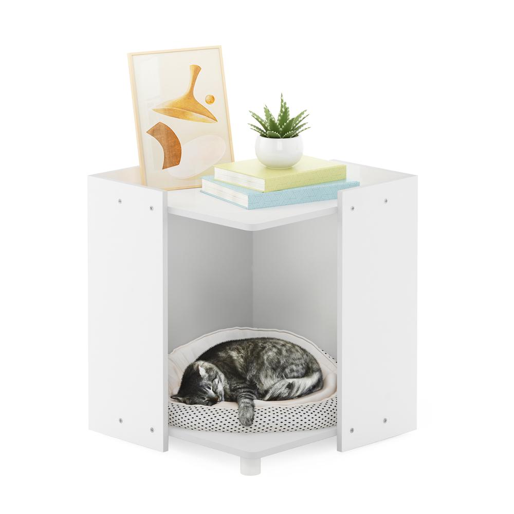 Furinno Peli Litter Box Enclosure， Solid White