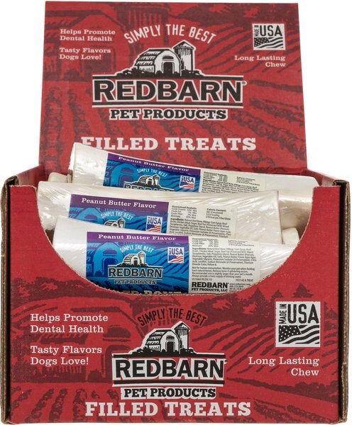 Redbarn Large Peanut Butter Filled Bones Dog Treats