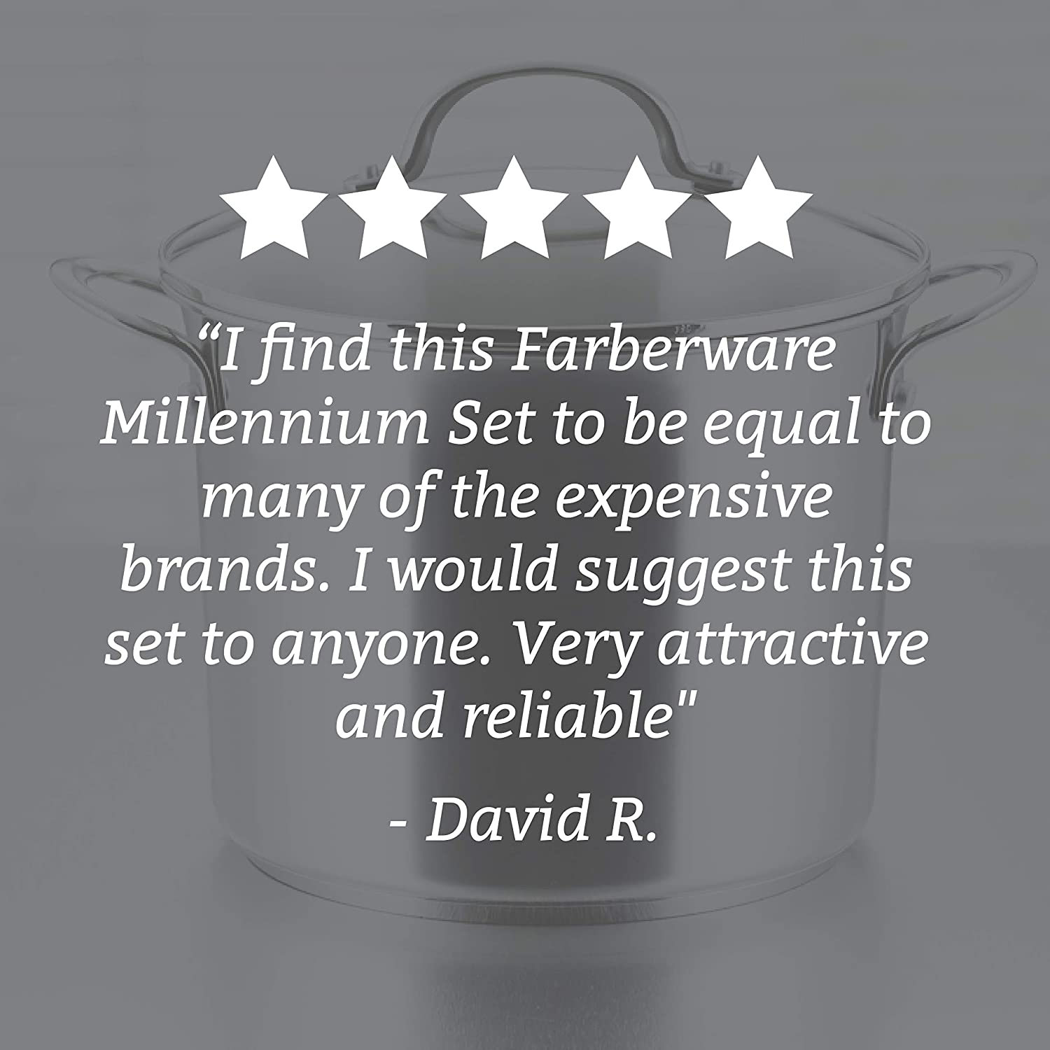 Farberware Millennium Stainless Steel Cookware Pots and Pans Set， 10 Piece