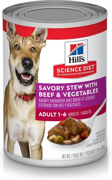 Hill's Science Diet Adult Savory Stew with Beef and Vegetables Canned Dog Food