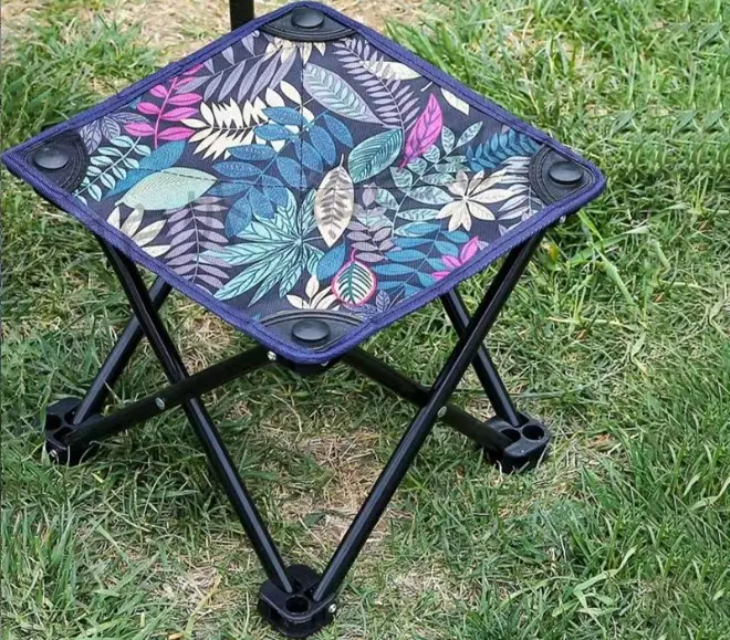 Small Folding Stool / Portable Camping Stool / Lightweight Frame Stool for Fishing Camp Traveling Hiking Beach Garden BBQ