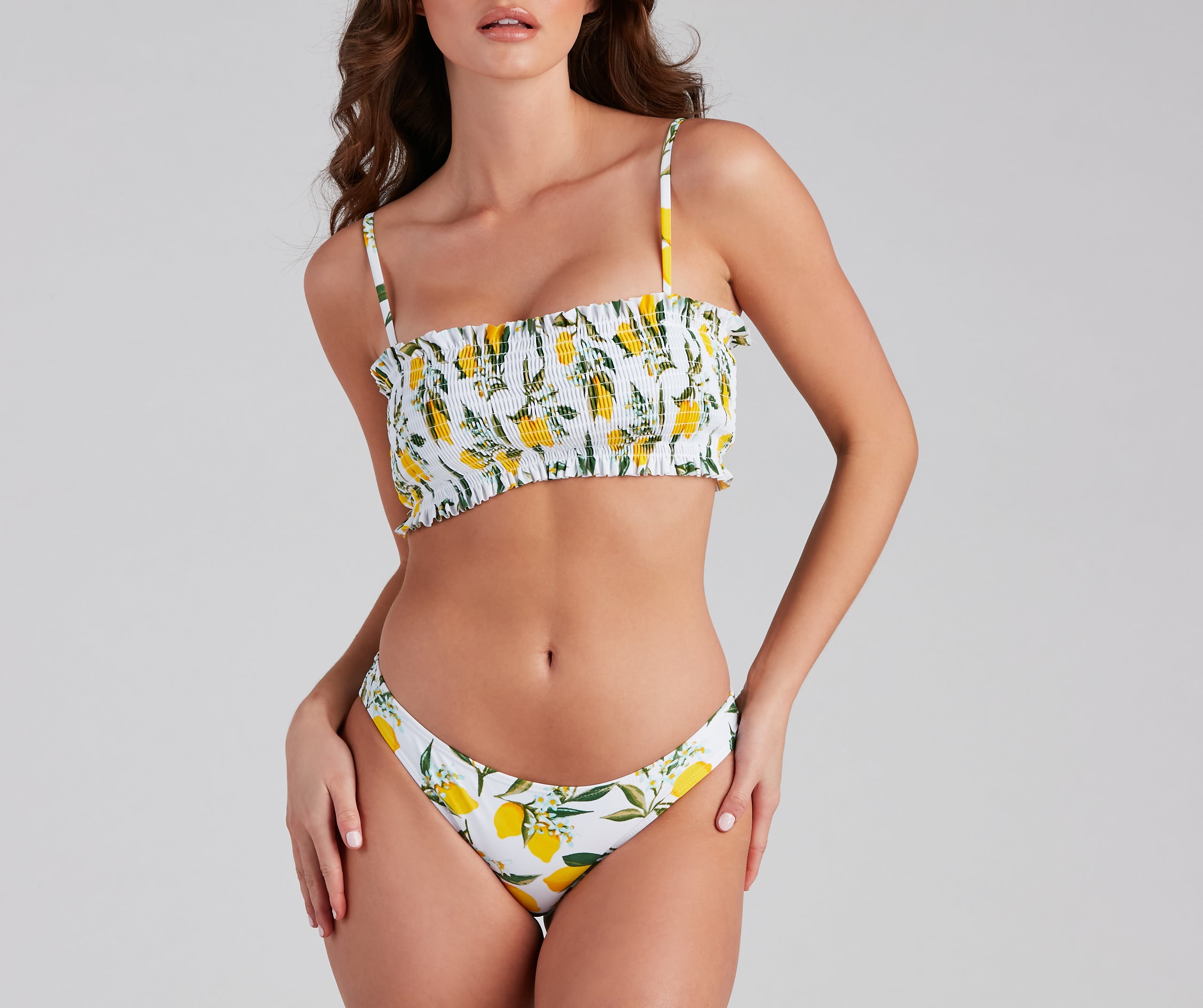 Sunkissed Vibes Lemon Bikini Top