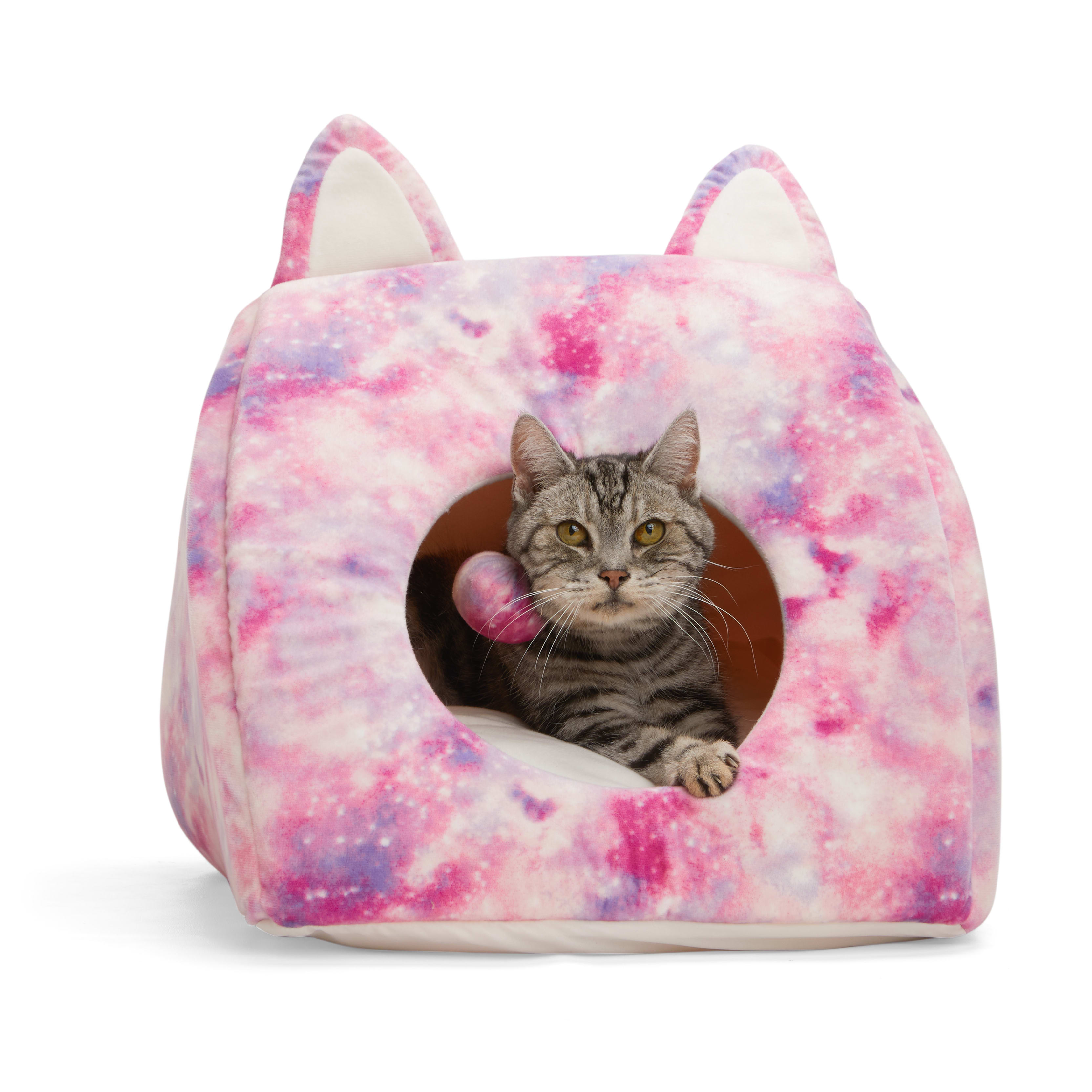 EVERYYAY Galaxy Pyramid Cat Head Bed， 16