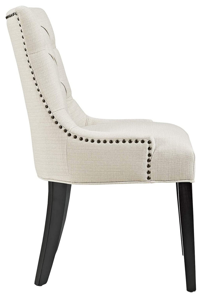 Set of 2 Dining Chair  Padded Seat With Button Tufted Hourglass Back   Contemporary   Outdoor Dining Chairs   by Decorn  Houzz