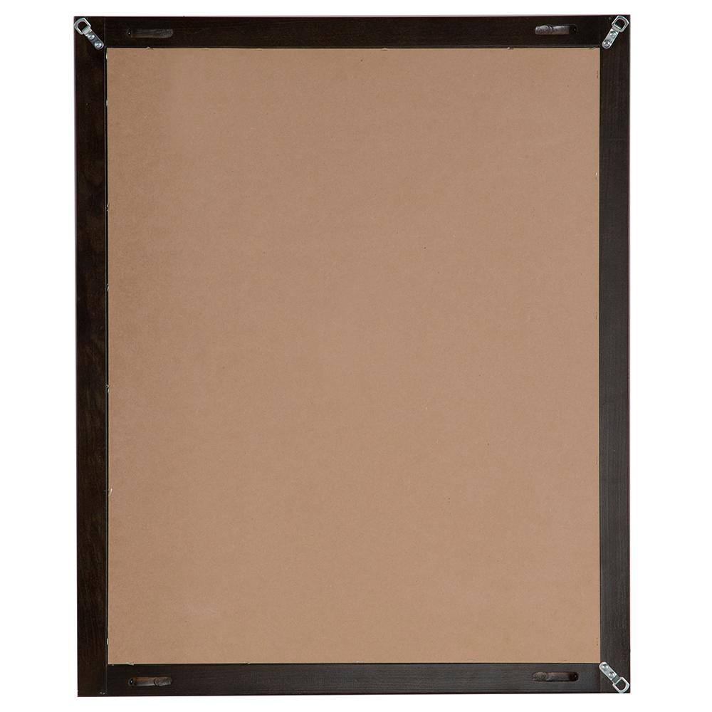 Glacier Bay Northwood 26 in. x 31 in. Wood Framed Wall Mirror in Dusk NWWM26-DK