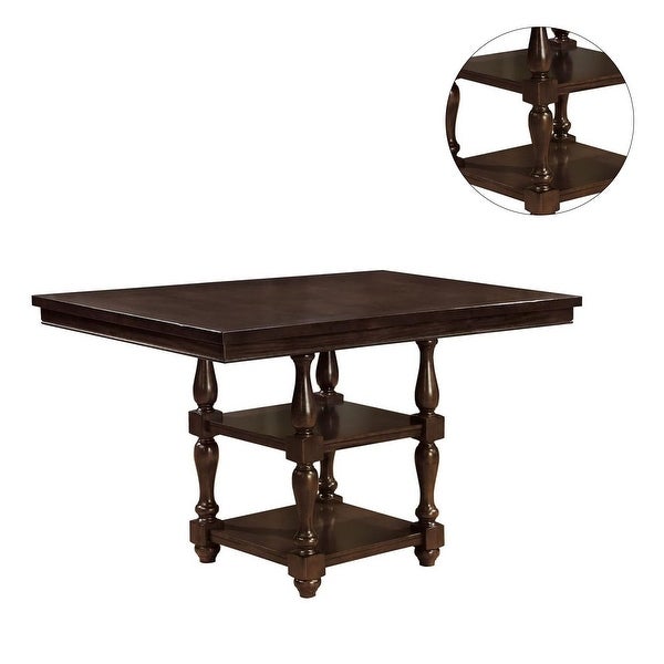 Wooden Counter Height Table in Antique Cherry - Antique Cherry