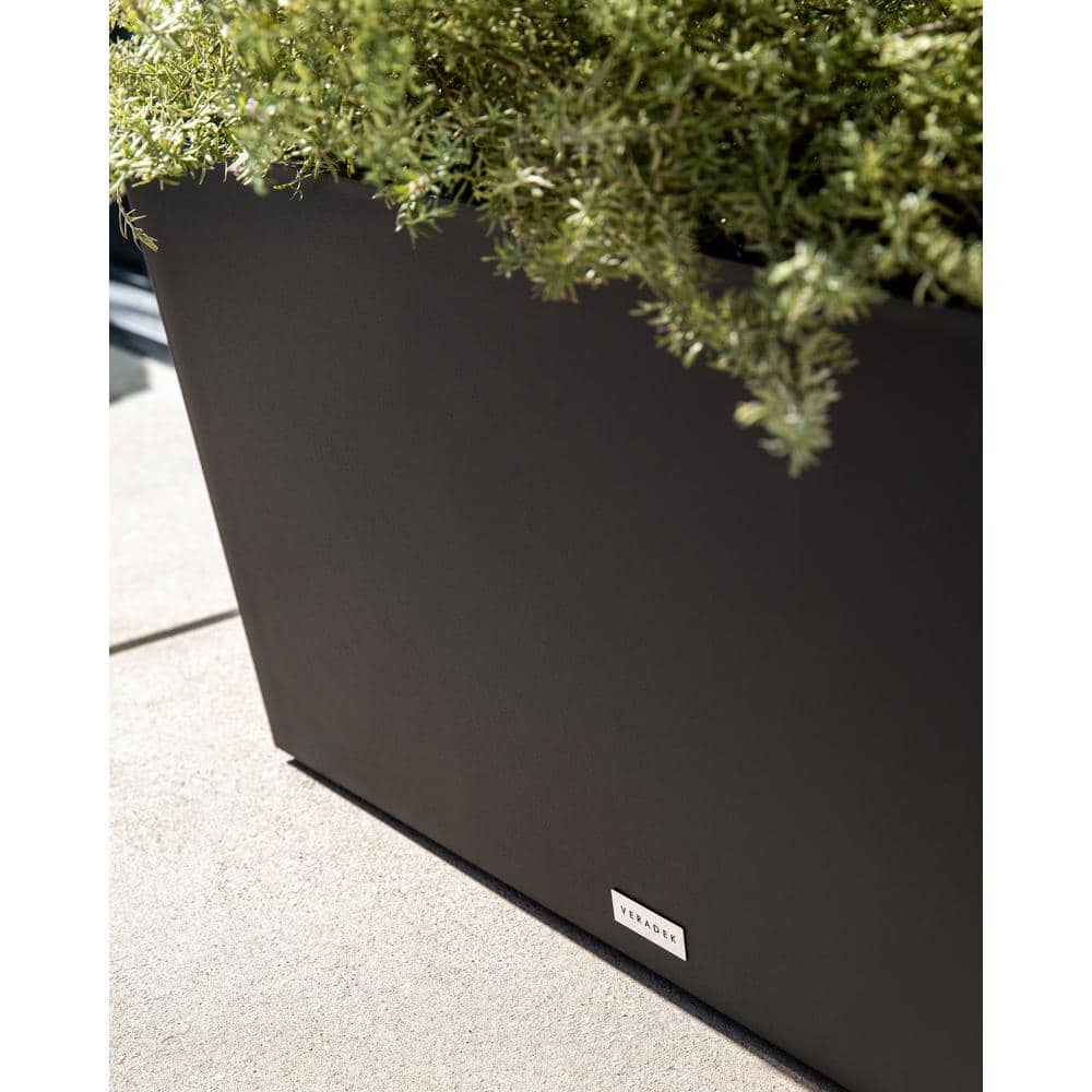 Veradek Midori 39 in. Black Trough Plastic Planter MLO39B