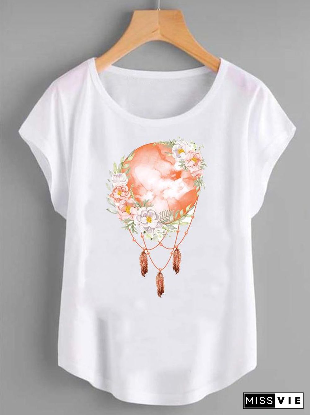 90S Love Heart Trend Graphic T Top Women Print Summer T-Shirts Clothing Fashion Shirt Female Short Sleeve Cartoon Tee T-Shirt