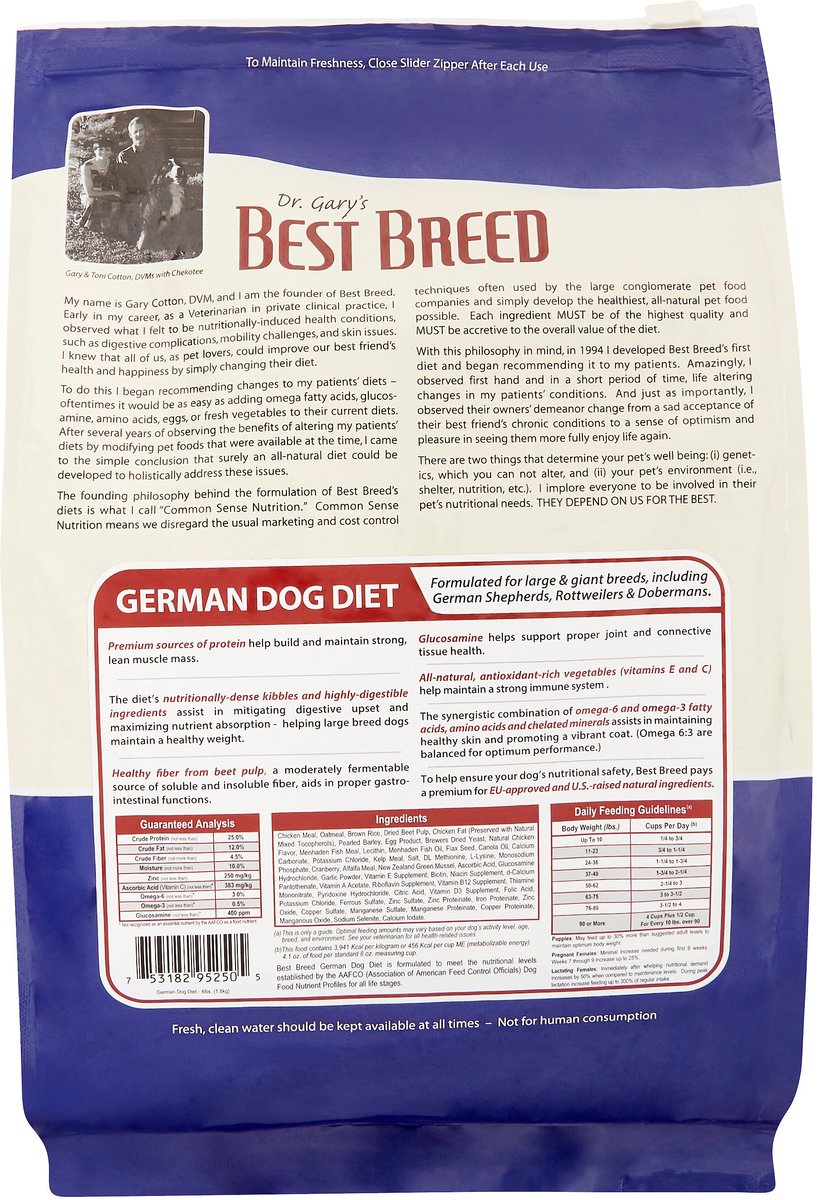 Dr. Gary's Best Breed Holistic German Dry Dog Food