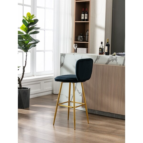 Armless Bar Stools with Back and Footrest for Home Kitchen Bar