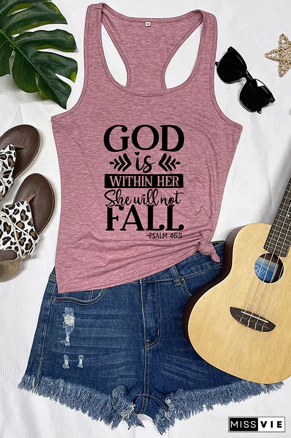 God is within her she will not fall Sleeveless Tank Top Wholesale