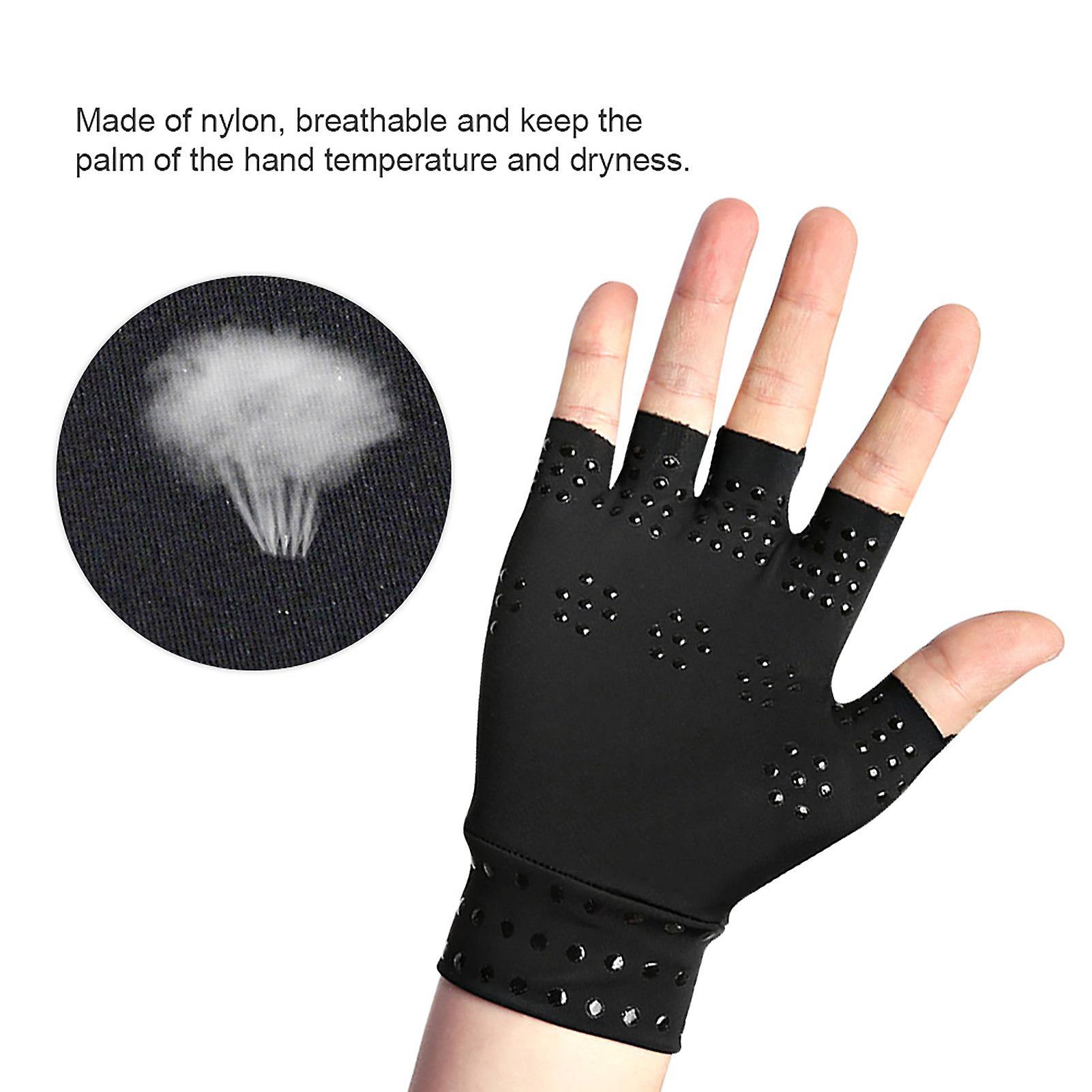 Arthritis Anti-edema Magnetic Gloves Rheumatoid Hand Pain Health Compression Therapy Black