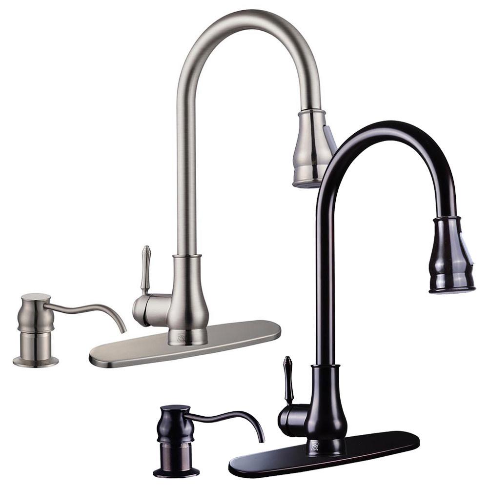 Aquaterior Pull-down Kitchen Bar Faucet Single-handle Finish Color Opt