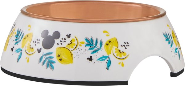 Disney Mickey Mouse Lemon Melamine Stainless Steel Dog and Cat Bowl