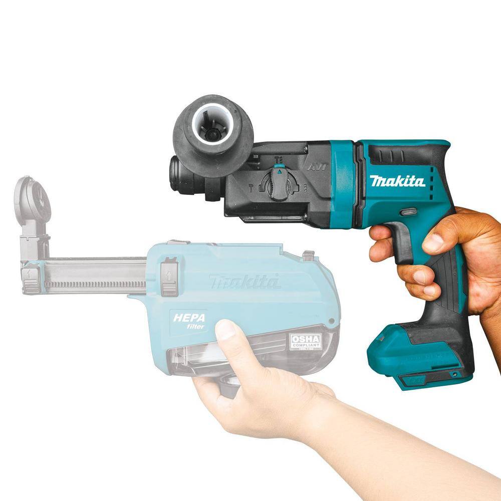 Makita 18V 1116 in. LXT Lithium-Ion Brushless Cordless AVT Rotary Hammer (Tool-Only) Accepts SDS-Plus Bits AWS Capable XRH12Z