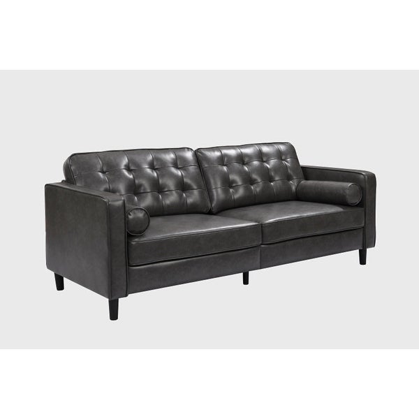 3 Seater Tufted Leather Sofa