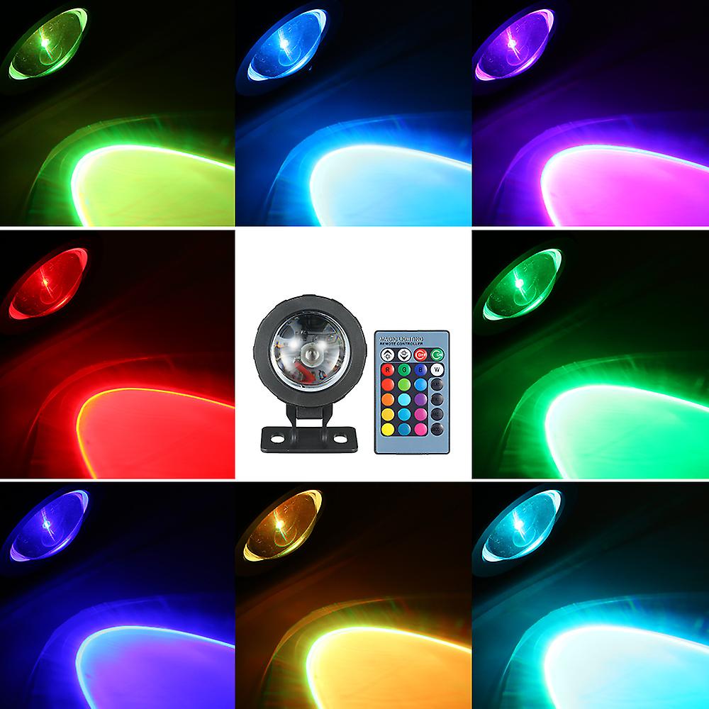 1 Led Underwater Light 1 Remote Control Black