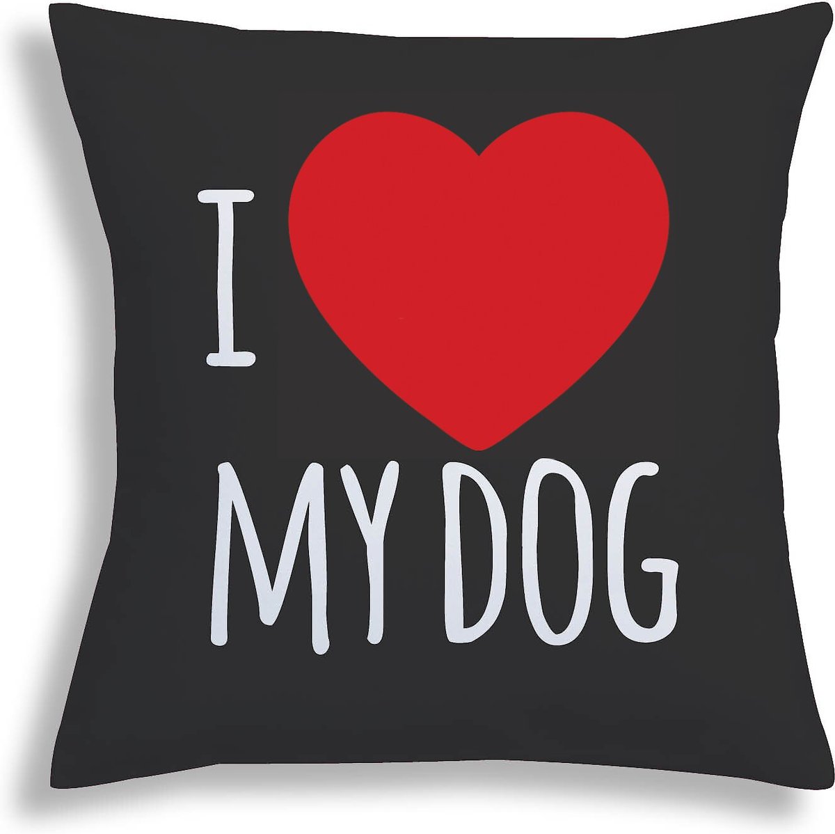 Custom Personalization Solutions I Love My Dog Personalized Throw Pillow