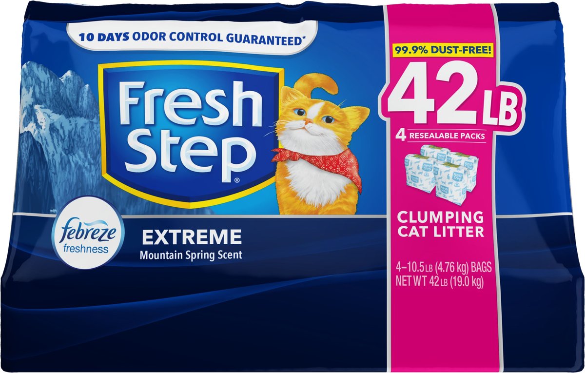 Fresh Step Extreme Odor Control Febreze Scented Clumping Clay Cat Litter