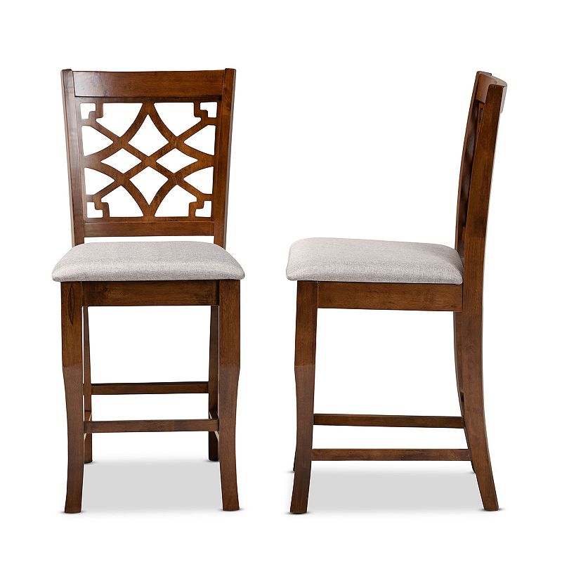 Baxton Studio Nisa Counter Stool 2-piece Set