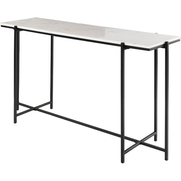 Riaz Genuine Marble and Metal Console Table - 30