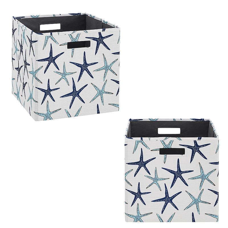 Linon Folding Storage Bin 2-piece Set