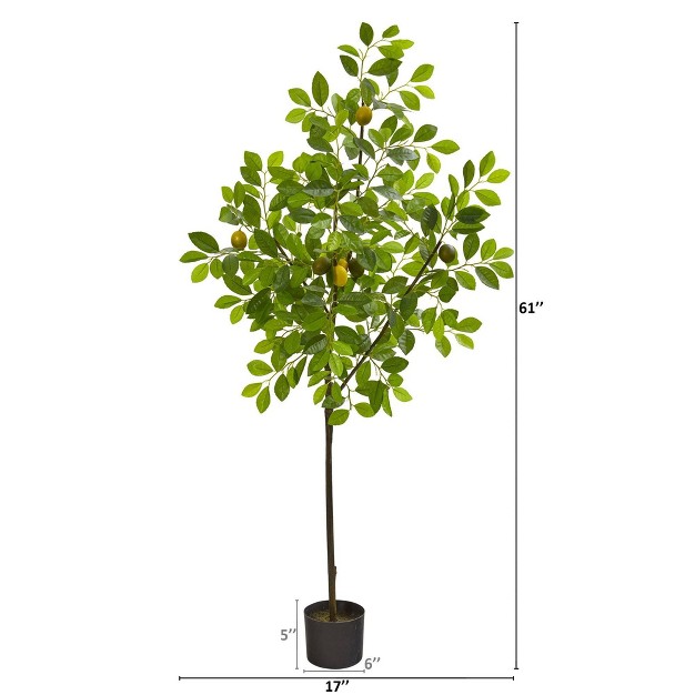 Nearly Natural 61-in Lemon Artificial Tree