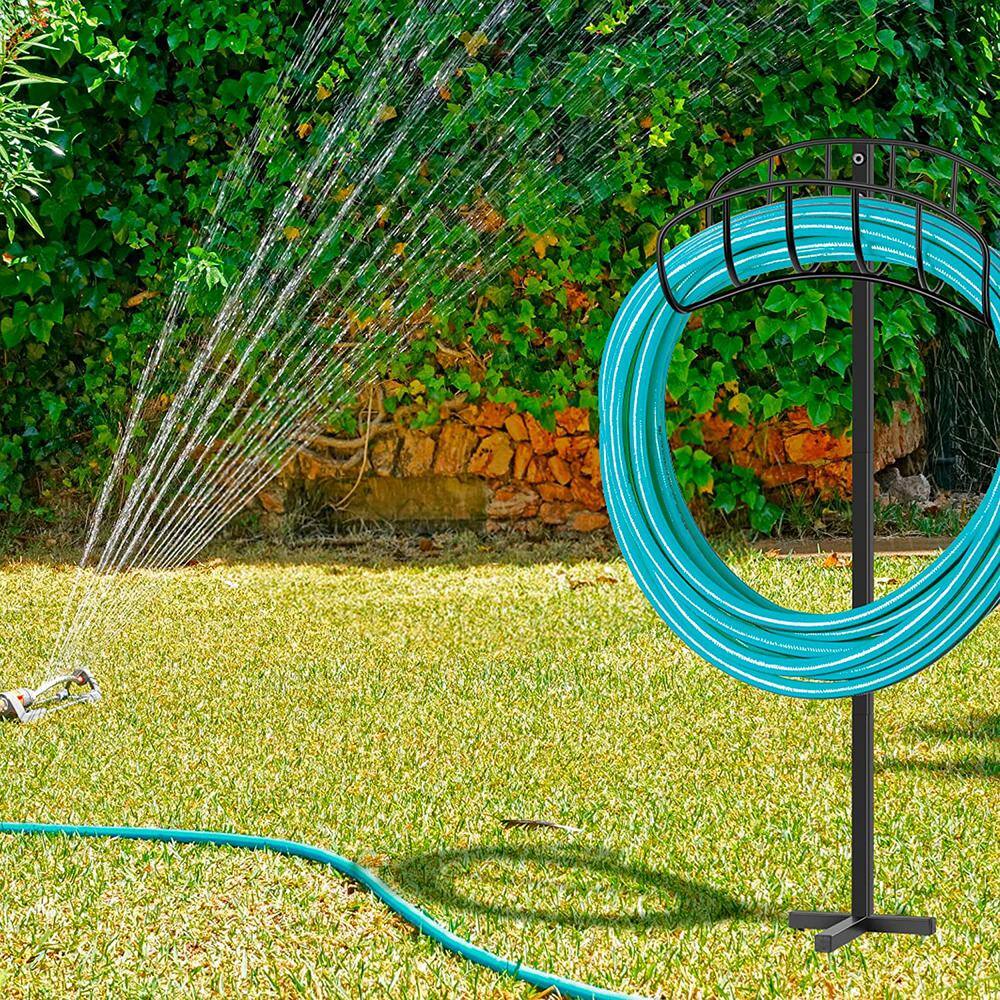 Cubilan Garden Hose Holder Detachable Metal Hose Stand Outdoor Water Hose Holder Freestanding Hose Hanger B09XR3QSYQ