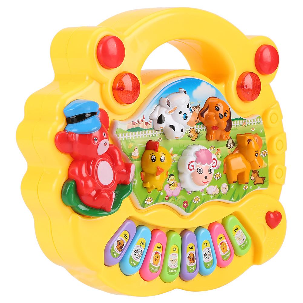 EECOO Baby Musical Educational Piano Toy Animal Farm Developmental Music Toys Kids Children Gifts Animal Sound Music Toy Kids Piano Toy