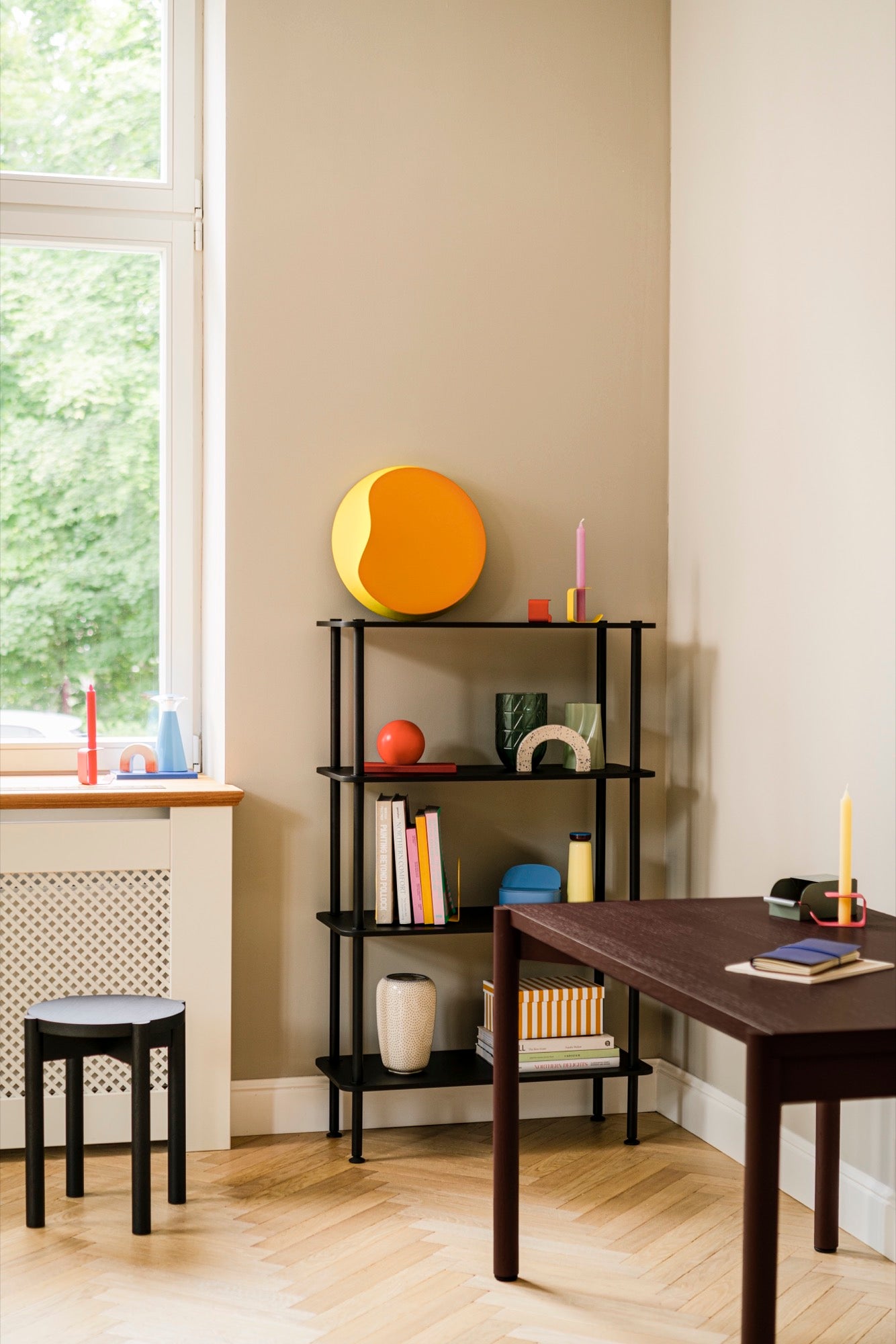 Rustic Open Wooden Bookcase with 4 Shelves