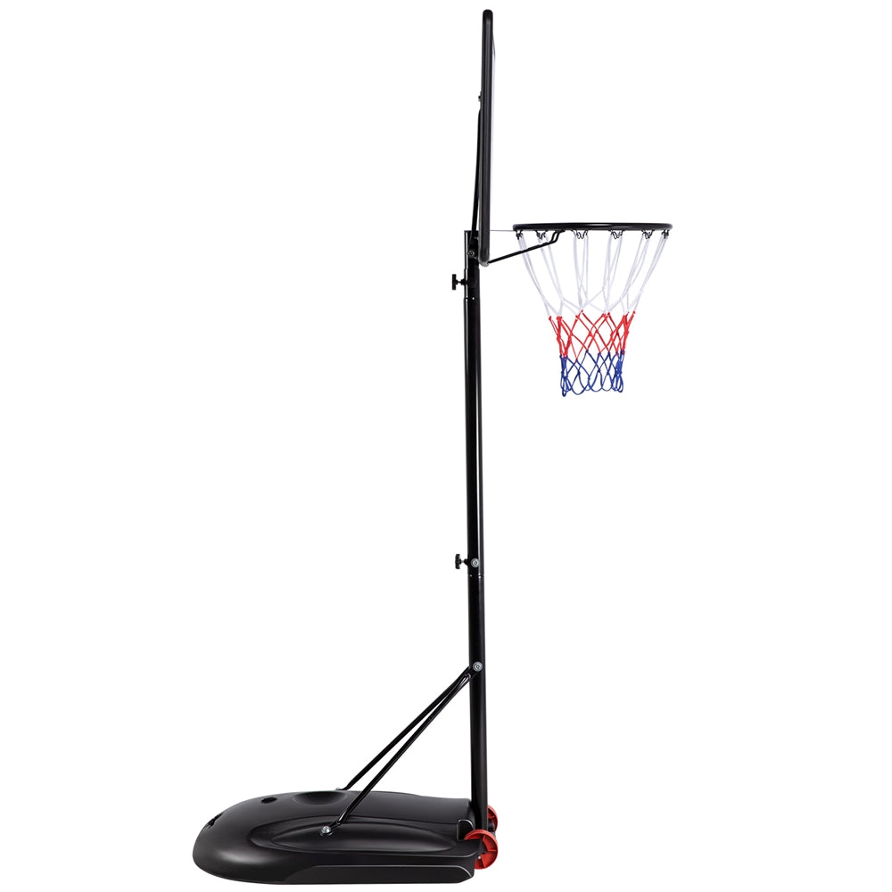 Easyfashion Portable Junior Basketball System Up to 8.2 Ft. for Kids， Junior and Youth for Indoor and Outdoor with Wheels