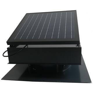 Remington Solar 30-Watt 1550 CFM Black Solar Powered Attic Fan SF30-BLK