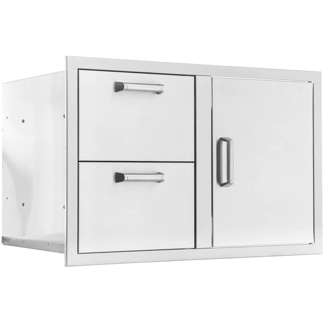 32-in Stainless Steel Outdoor Kitchen Door/Dbl Drawers