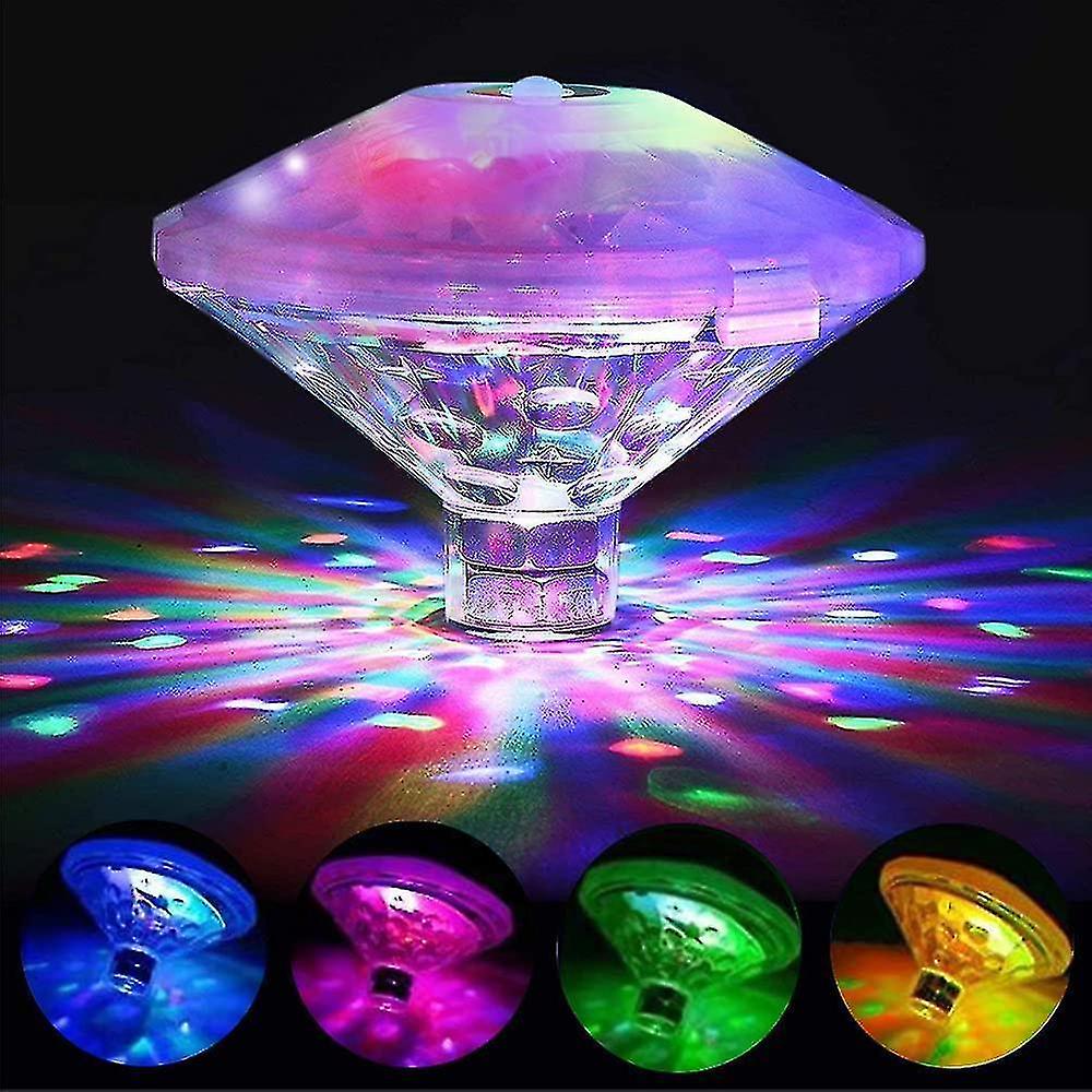 Color Floating Pool Light， Disco Bath Light， Ip68 Submersible Led Light， Led Underwater Light With 7