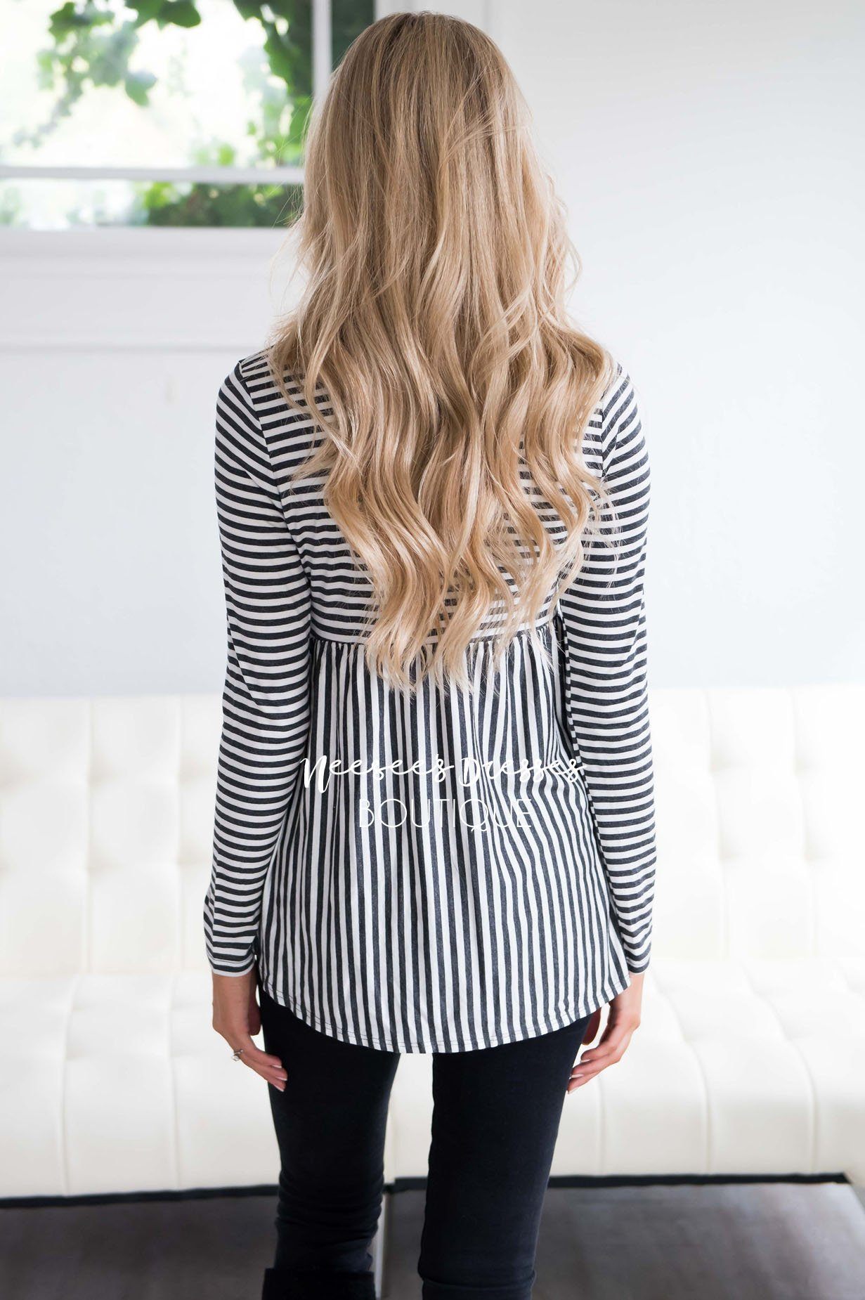 Down Town Dreams Striped Babydoll Top