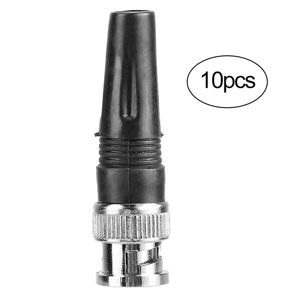 10pcs Bnc Wiring Straight Male Adapter Connector Converter For Camera And Video Cable