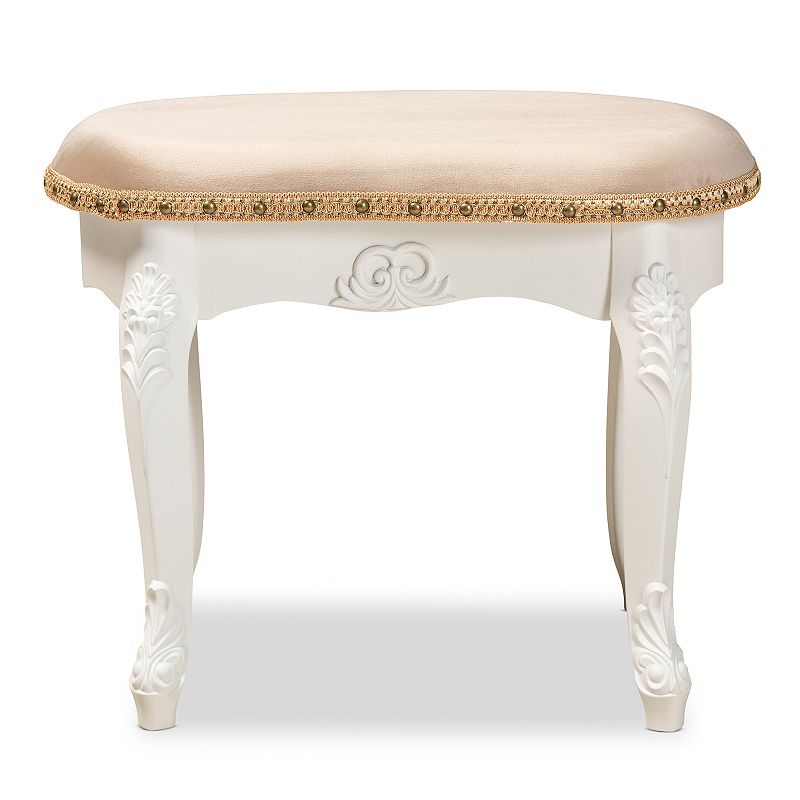 Baxton Studio Gabrielle Ottoman