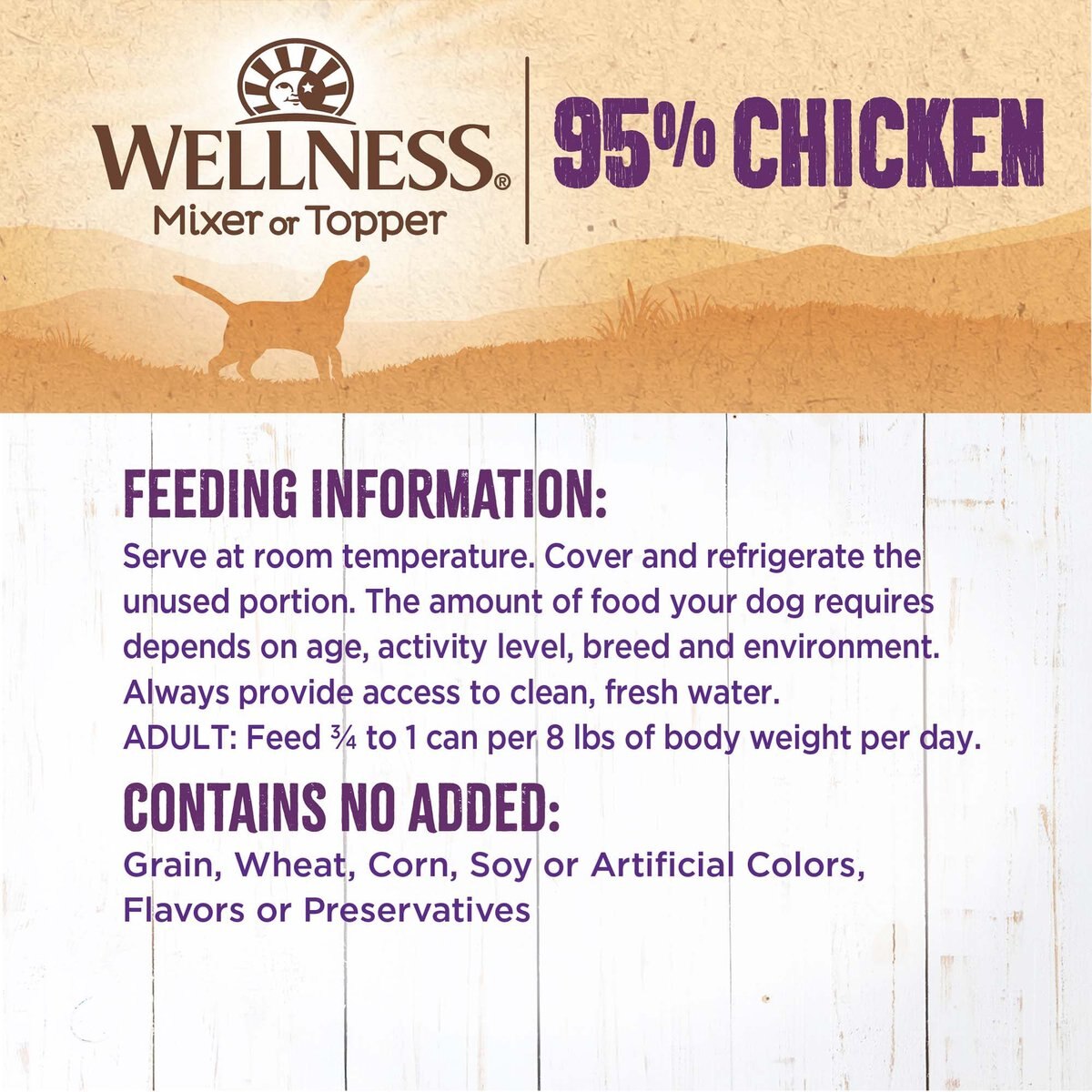 Wellness Ninety-Five Percent Chicken Grain-Free Canned Dog Food