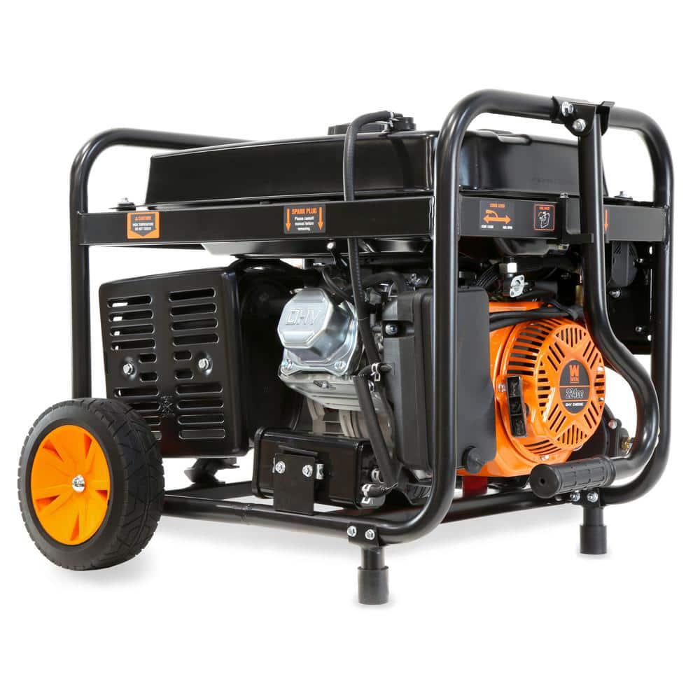 WEN 4750Watt 120Volt240Volt Dual Fuel Electric Start Portable Generator with Wheel Kit and CO Shutdown Sensor