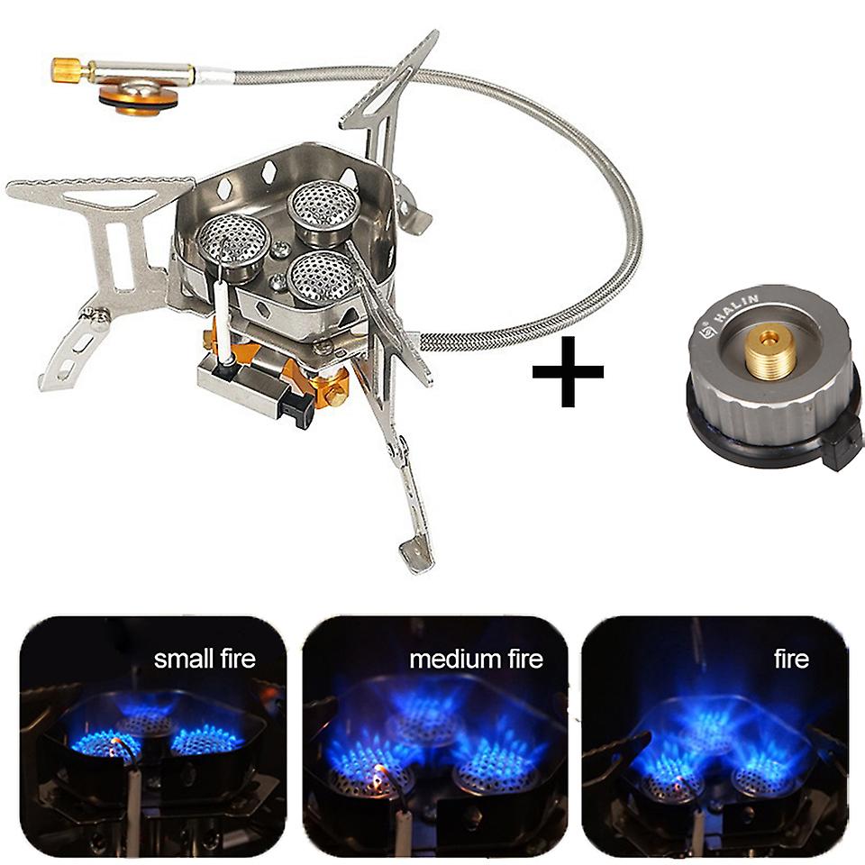 Outdoor Portable Camping Gas Stove Windproof Folding Picnic Cooker