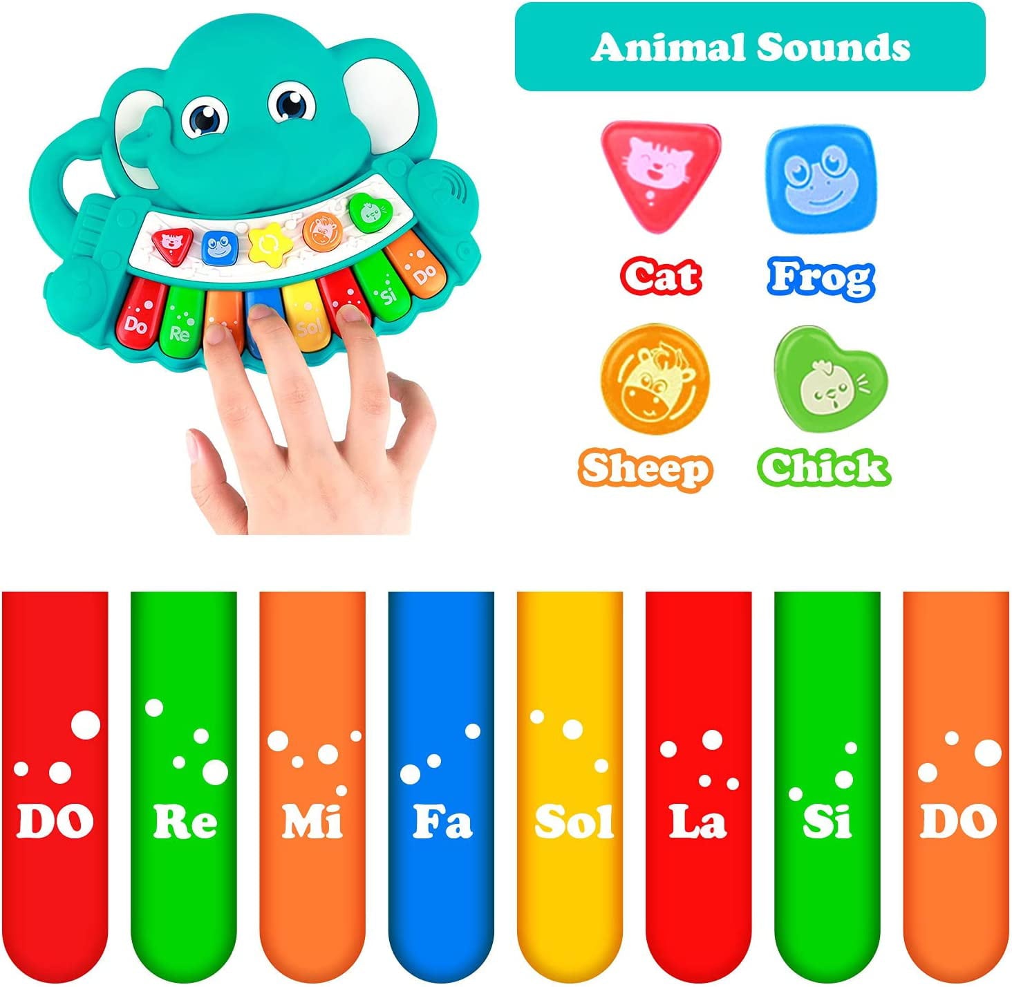 Baby Toys 6-12 Months， Montessori Toys for 1 Year Old Boys and Girls， Baby Toys for Toddler 12-24 Months，  Musical Piano Educational Toys